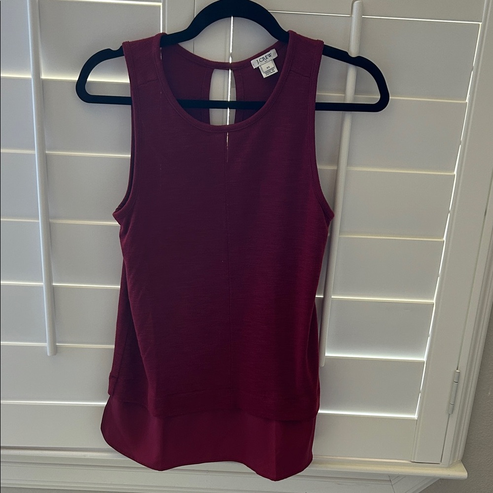 J. Crew Burgundy Sleeveless Tank Top